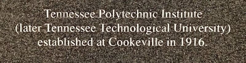 Tennessee Polytechnic Institute Marker image. Click for full size.