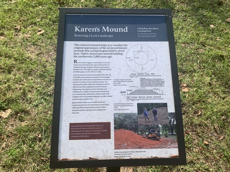 Karen's Mound Marker image. Click for full size.