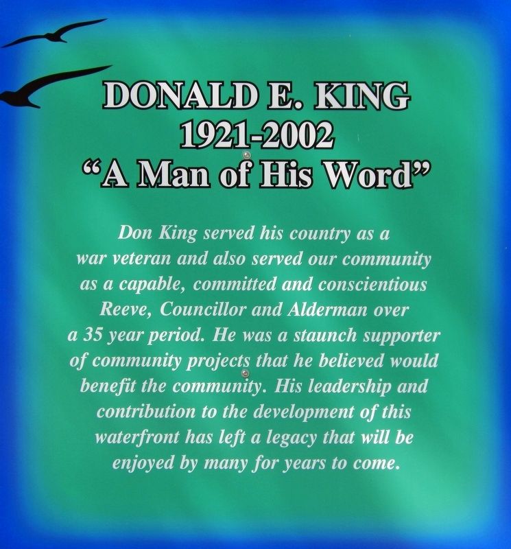 Donald E. King Marker image. Click for full size.