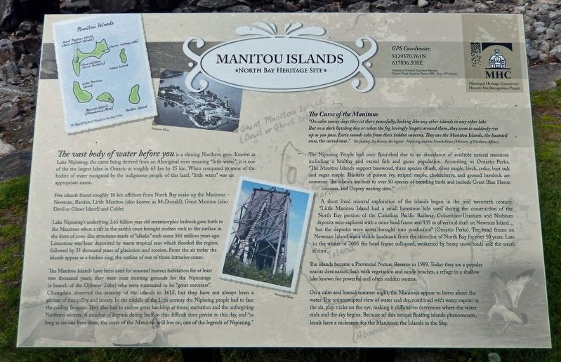 Manitou Islands Marker image. Click for full size.