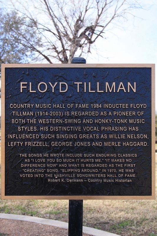 Floyd Tillman Marker image. Click for full size.