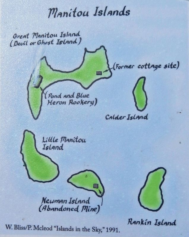 Marker detail: Manitou Islands image. Click for full size.