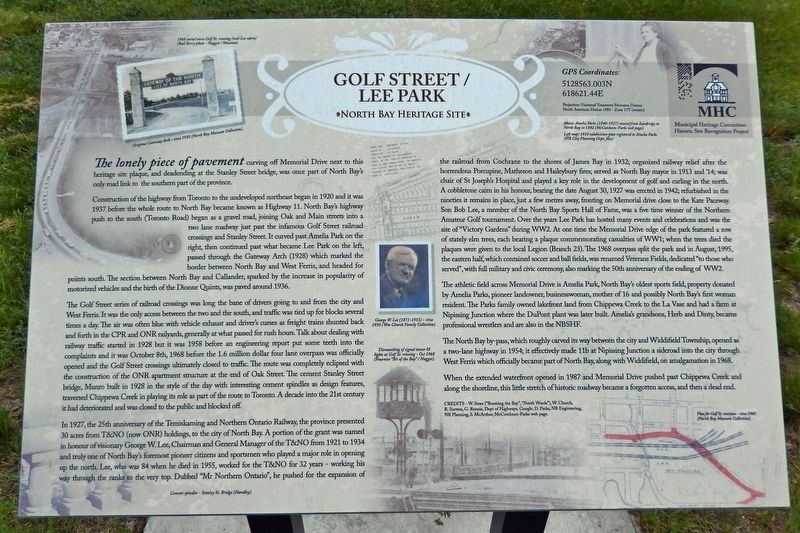 Golf Street / Lee Park Marker. Click for full size. Golf Street / Lee Park Marker image. Click for full size.