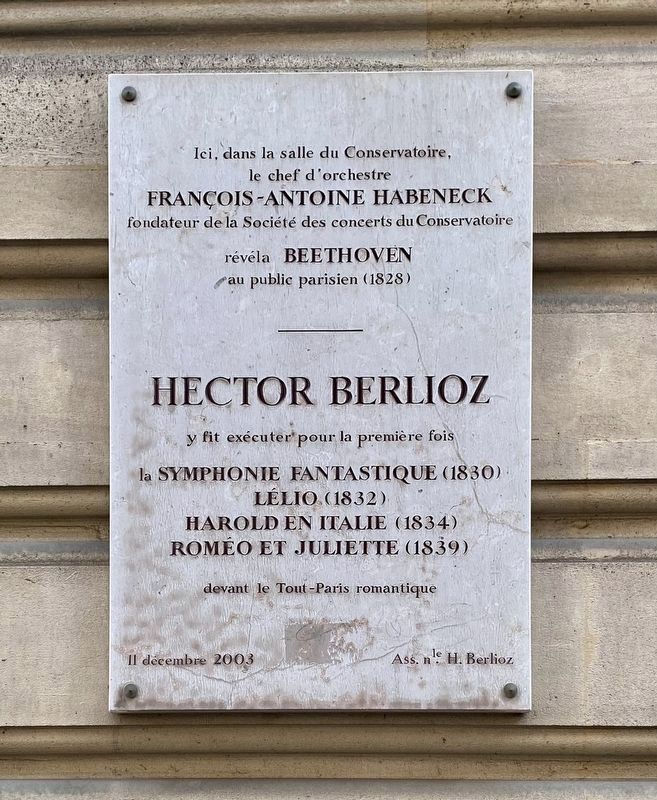 Franois-Antoine Habeneck; Hector Berlioz Marker image. Click for full size.