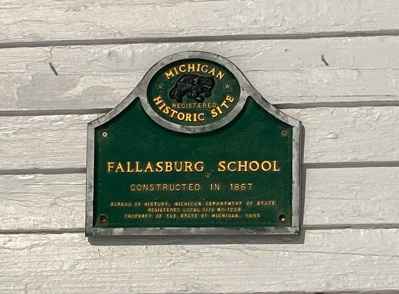 Fallasburg School Marker. Click for full size. Fallasburg School Marker image. Click for full size.