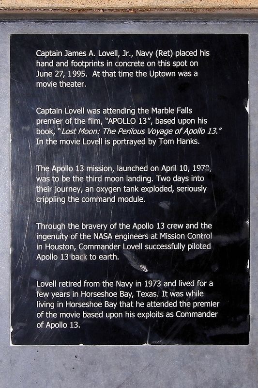 Jim Lovell Marker. Click for full size. Jim Lovell Marker image. Click for full size.