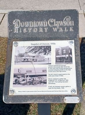 Snapshot of Clawson, 1950s Marker image. Click for full size.
