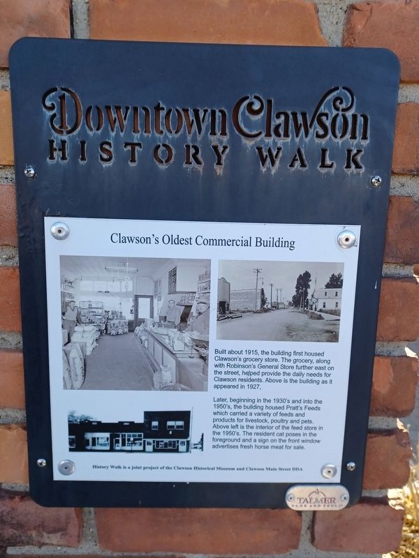 Clawson's Oldest Commercial Building Marker image. Click for full size.