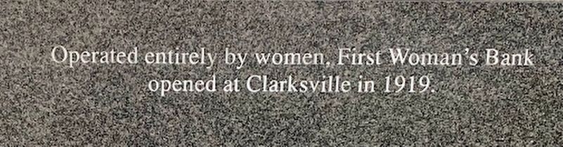 First Woman's Bank Marker image. Click for full size.