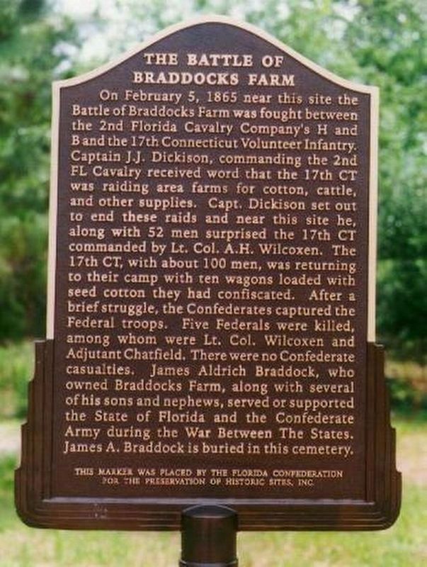 The Battle of Braddocks Farm Marker image. Click for full size.