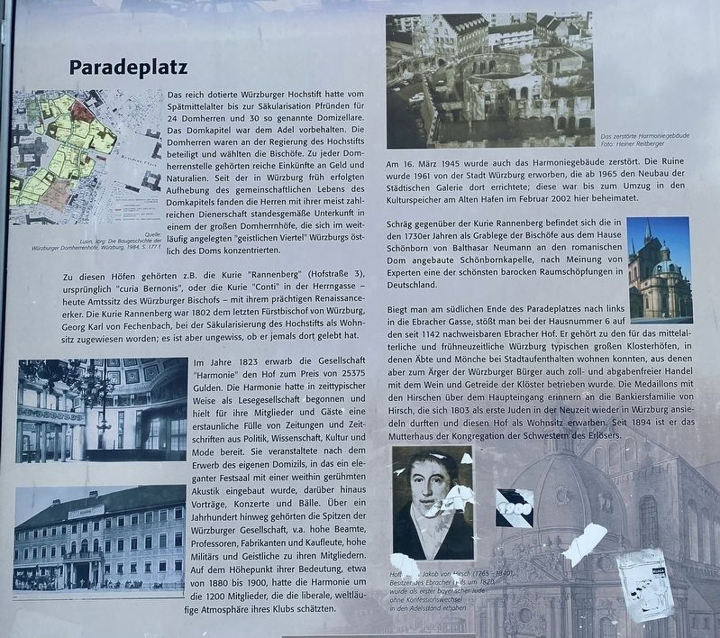 Paradeplatz / Parade Grounds Marker. Click for full size. Paradeplatz / Parade Grounds Marker image. Click for full size.