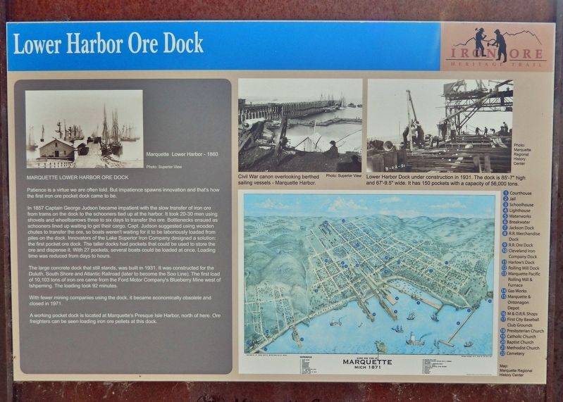 Lower Harbor Ore Dock Marker image. Click for full size.
