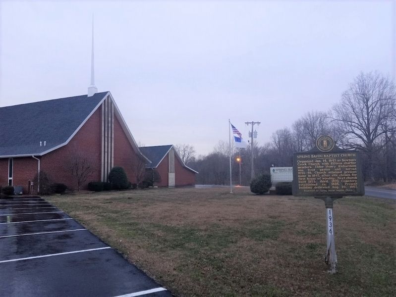 Spring Bayou Baptist Church Marker image. Click for full size.