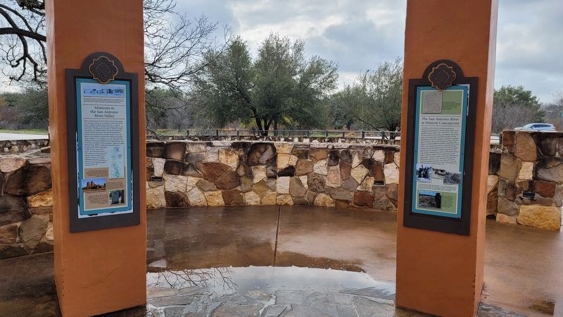 The San Antonio River at Mission Concepcin Marker is the marker on the right of the two markers image. Click for full size.