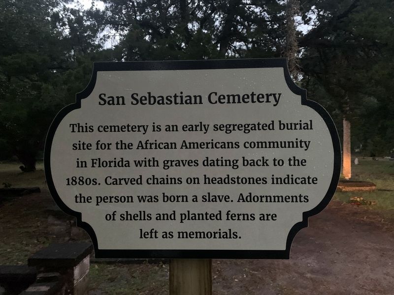 San Sebastian Cemetery Marker image. Click for full size.