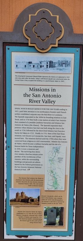 Missions in the San Antonio River Valley Marker image. Click for full size.