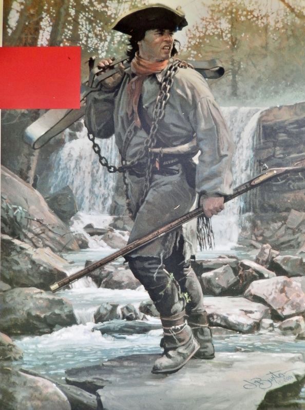 Marker detail: Pioneer Settler image. Click for full size.