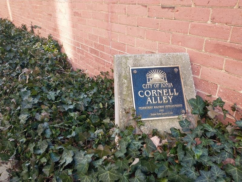 City of Ionia Cornell Alley Marker image. Click for full size.
