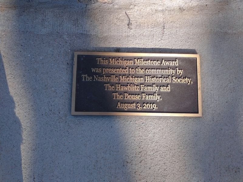 The Michigan Milestone Award tablet. Click for full size. The Michigan Milestone Award tablet image. Click for full size.