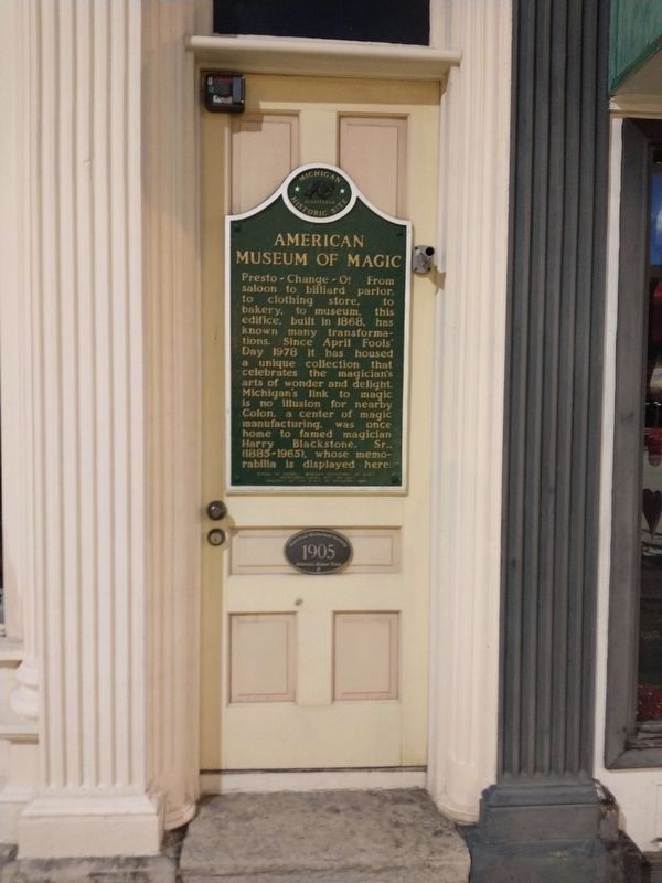 American Museum of Magic Marker image. Click for full size.