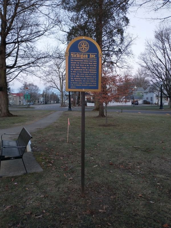 Michigan Ave. Marker. Click for full size. Michigan Ave. Marker image. Click for full size.