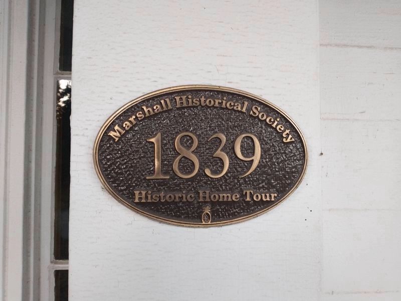 Governor's Mansion Marshall Historical Society medallion image. Click for full size.