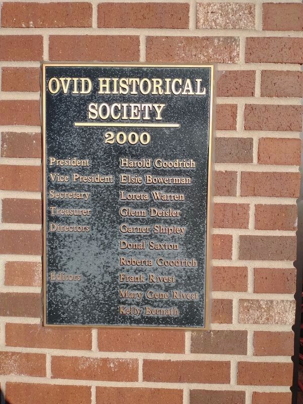 An additional tablet for the 2000 Ovid Historical Society image. Click for full size.