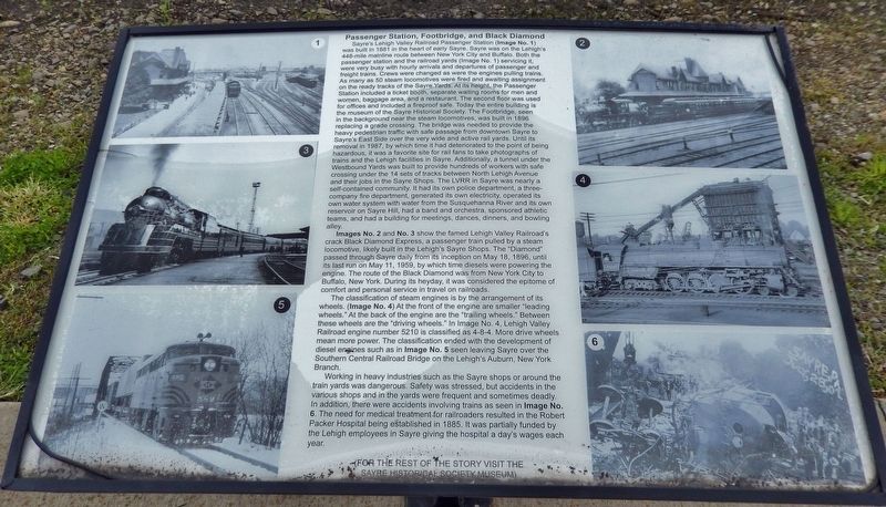 Passenger Station, Footbridge, and Black Diamond Marker. Click for full size. Passenger Station, Footbridge, and Black Diamond Marker image. Click for full size.