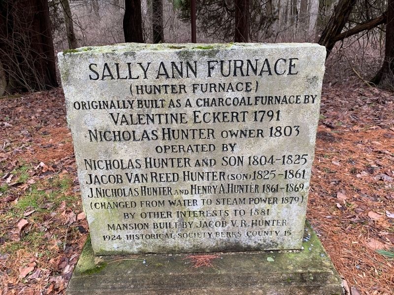 Sally Ann Furnace Marker. Click for full size. Sally Ann Furnace Marker image. Click for full size.
