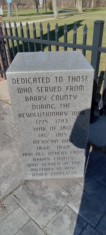 Barry County Veterans Memorial Marker image. Click for full size.