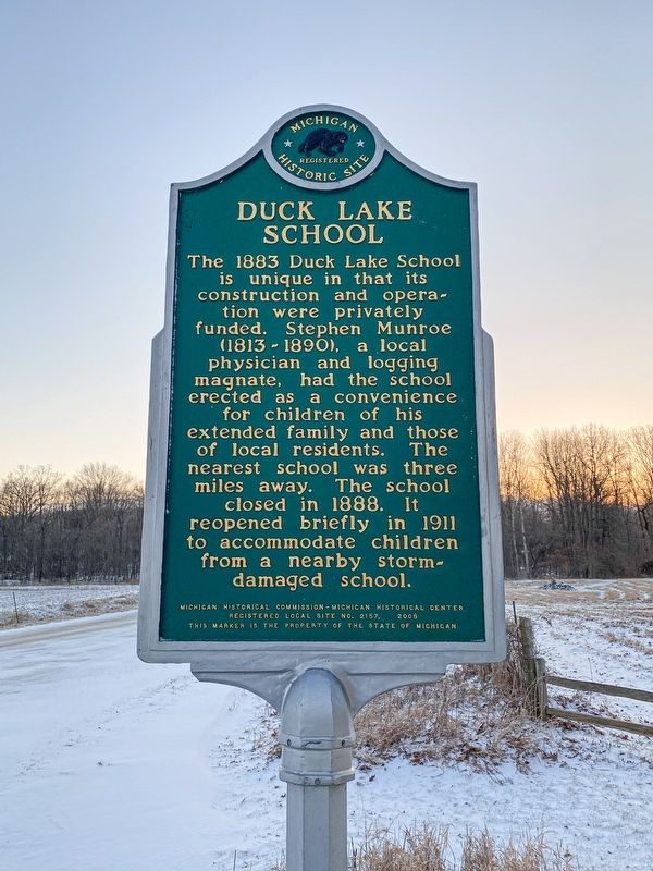Duck Lake School Marker image. Click for full size.