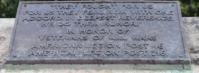 In Honor of Veterans of All Wars Marker image. Click for full size.