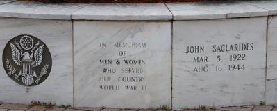 Tarpon Springs War Memorial Marker image. Click for full size.