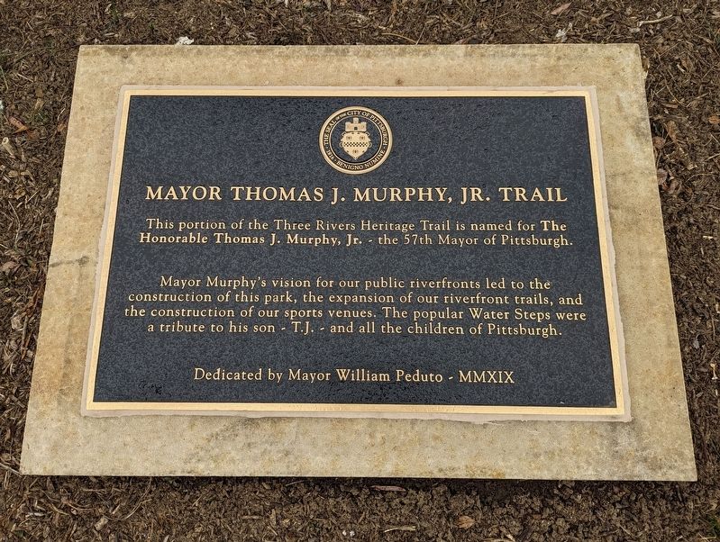 Mayor Thomas J. Murphy, Jr Trail Marker image. Click for full size.