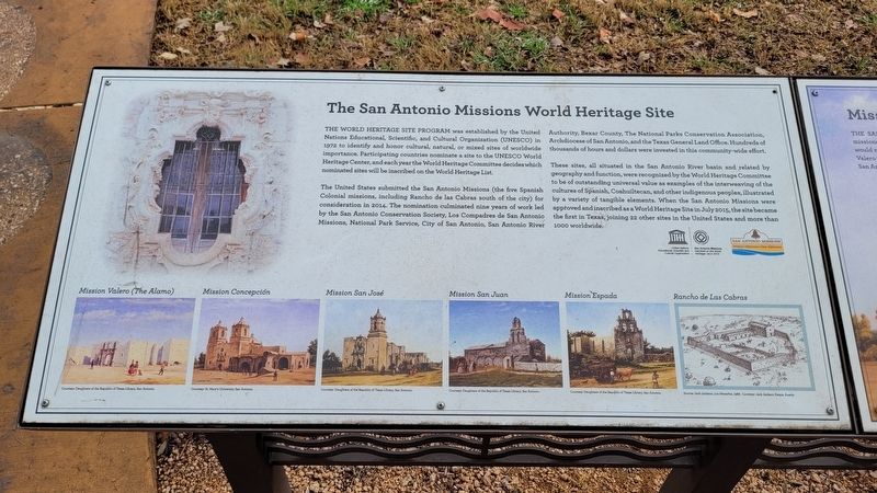 The San Antonio Missions World Heritage Site Marker image. Click for full size.