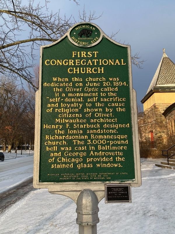 First Congregational Church Marker, Side Two. Click for full size. First Congregational Church Marker, Side Two image. Click for full size.