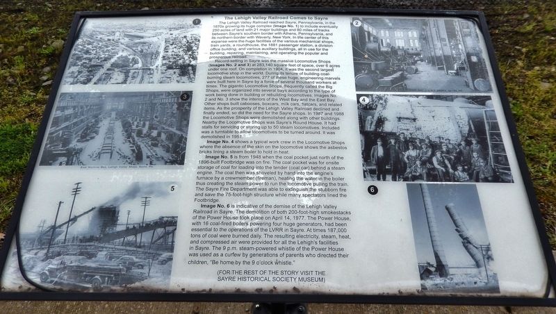 The Lehigh Valley Railroad Comes to Sayre Marker image. Click for full size.