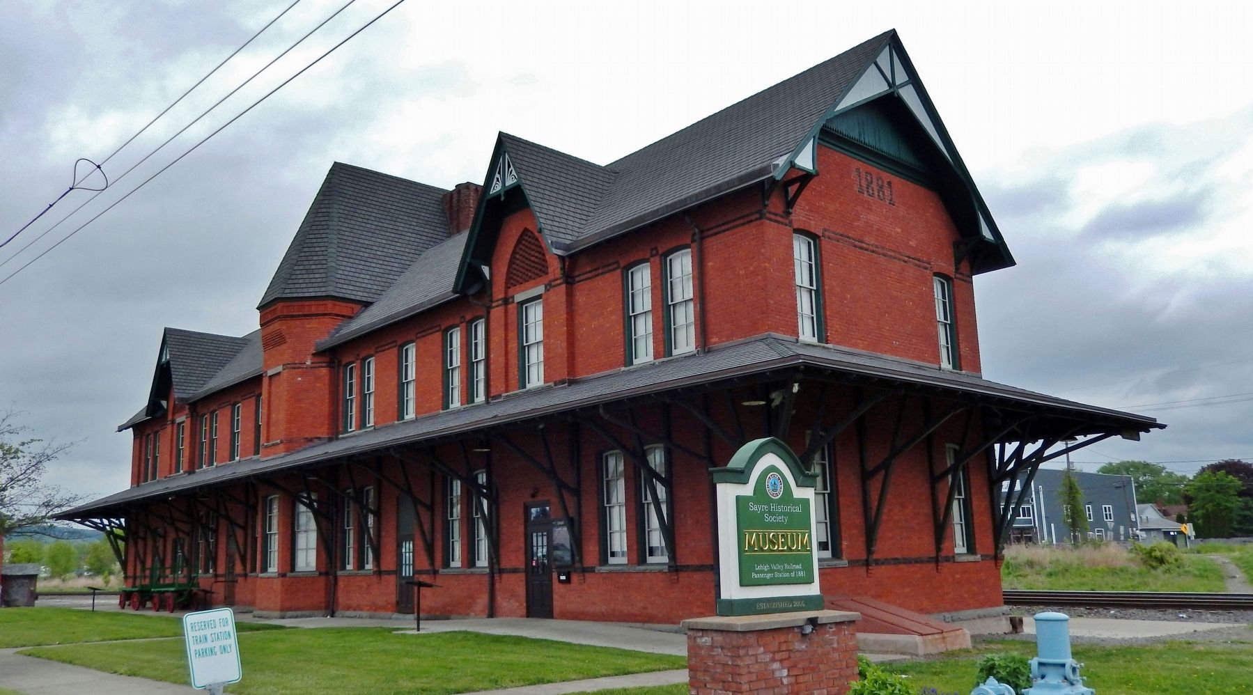 Lehigh Valley Railroad Passenger Station (built 1881) (<i>southwest elevation</i>). Click for full size. Lehigh Valley Railroad Passenger Station (built 1881) (<i>southwest elevation</i>) image. Click for full size.