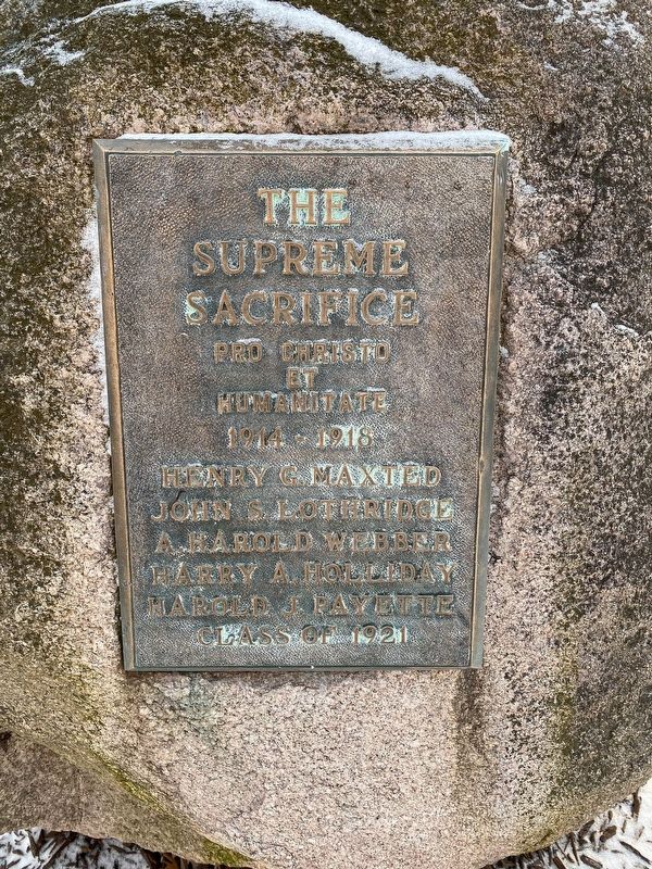 Olivet College World War I Memorial Marker. Click for full size. Olivet College World War I Memorial Marker image. Click for full size.