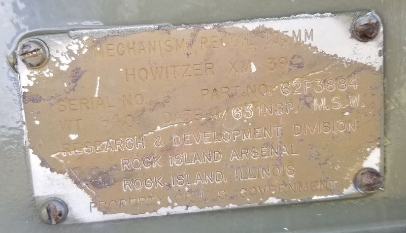 The serial number of the XM-104 105mm Self-Propelled Gun image. Click for full size.