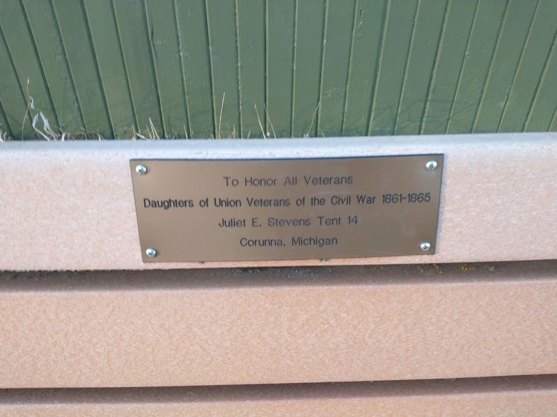 Union Veterans Memorial Bench. Click for full size. Union Veterans Memorial Bench image. Click for full size.