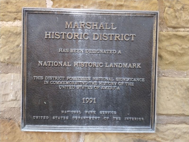Marshall Historic District Marker image. Click for full size.