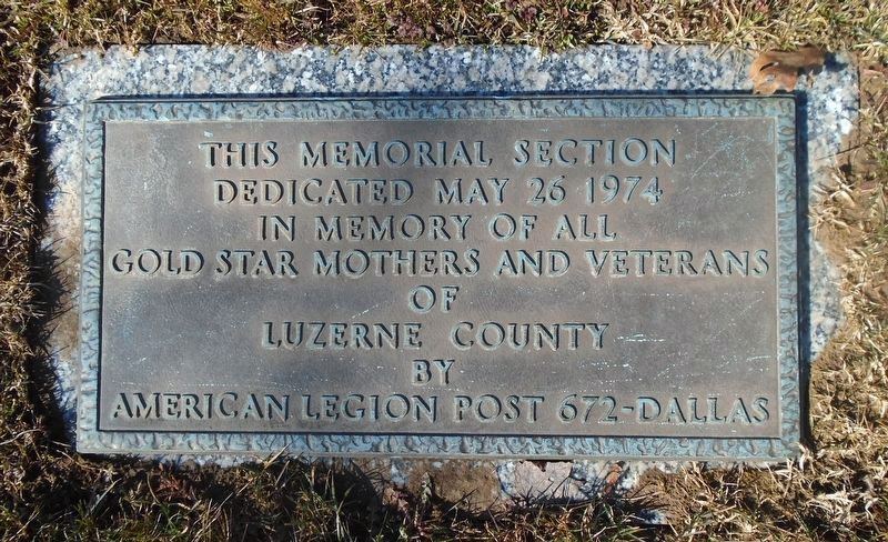 Gold Star Mothers and Veterans Memorial Marker. Click for full size. Gold Star Mothers and Veterans Memorial Marker image. Click for full size.