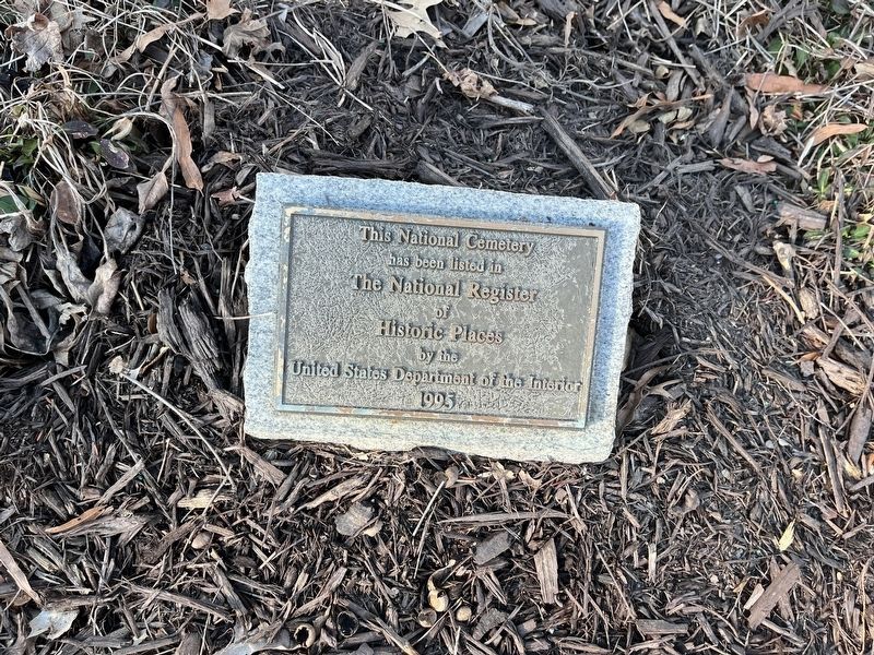 National Register of Historic Places plaque for the cemetery image. Click for full size.