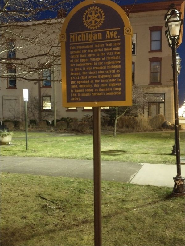 Michigan Ave. Marker image. Click for full size.