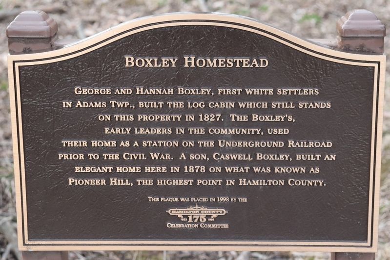 Boxley Homestead Marker image. Click for full size.