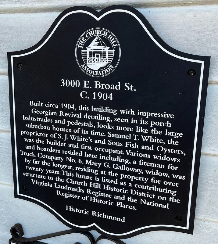 3000 E. Broad St. Marker image. Click for full size.
