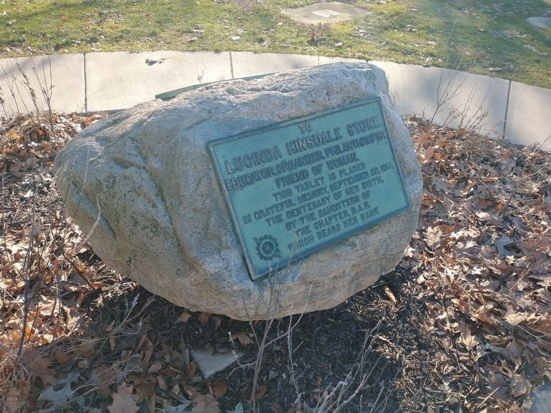 Lucinda Hinsdale Stone Marker. Click for full size. Lucinda Hinsdale Stone Marker image. Click for full size.