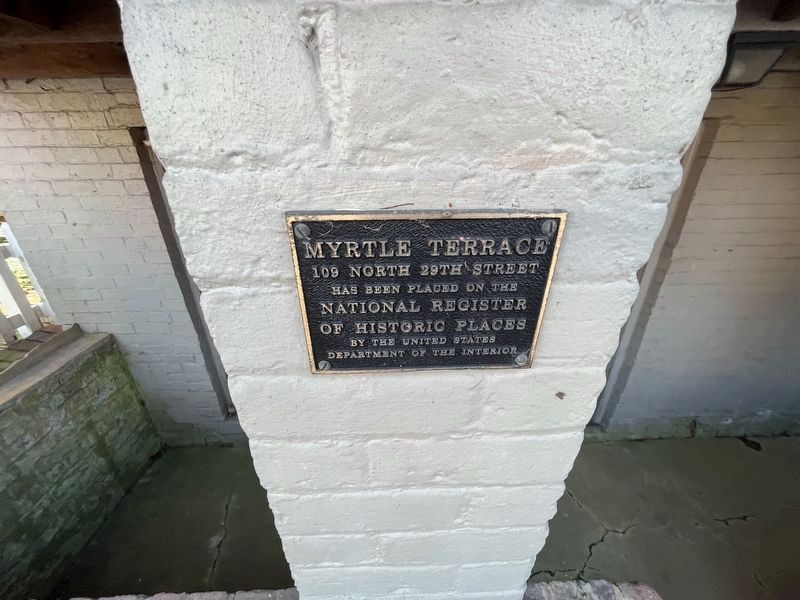 Myrtle Terrace Marker. Click for full size. Myrtle Terrace Marker image. Click for full size.