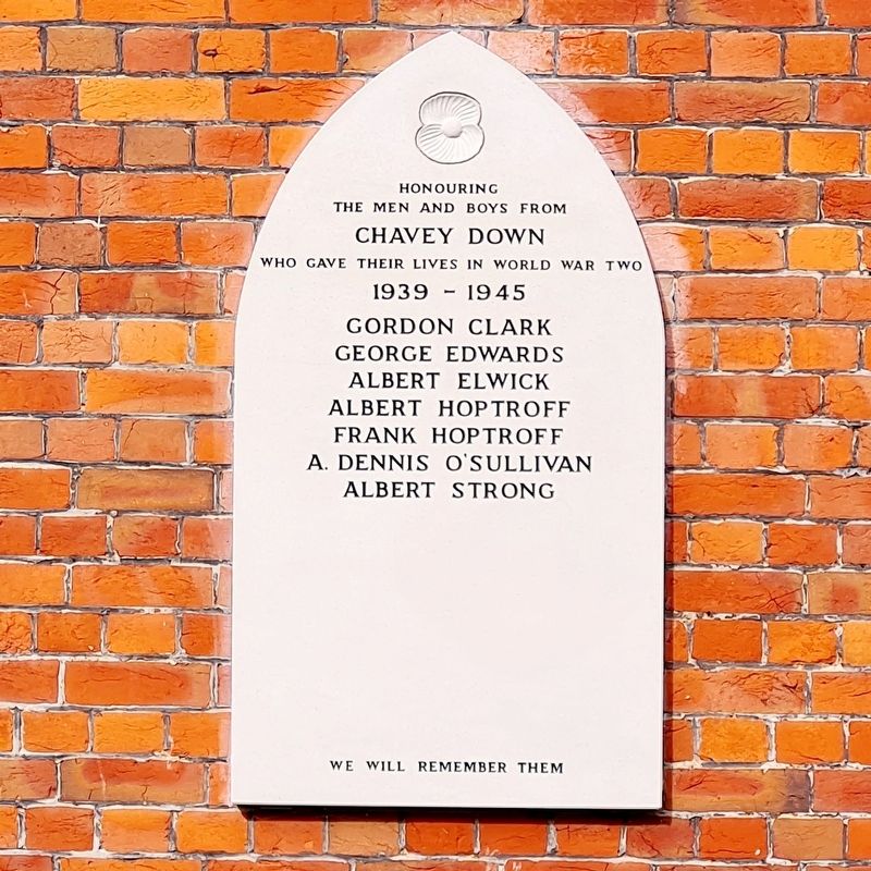 Honouring the Men and Boys from Chavey Down Marker image. Click for full size.